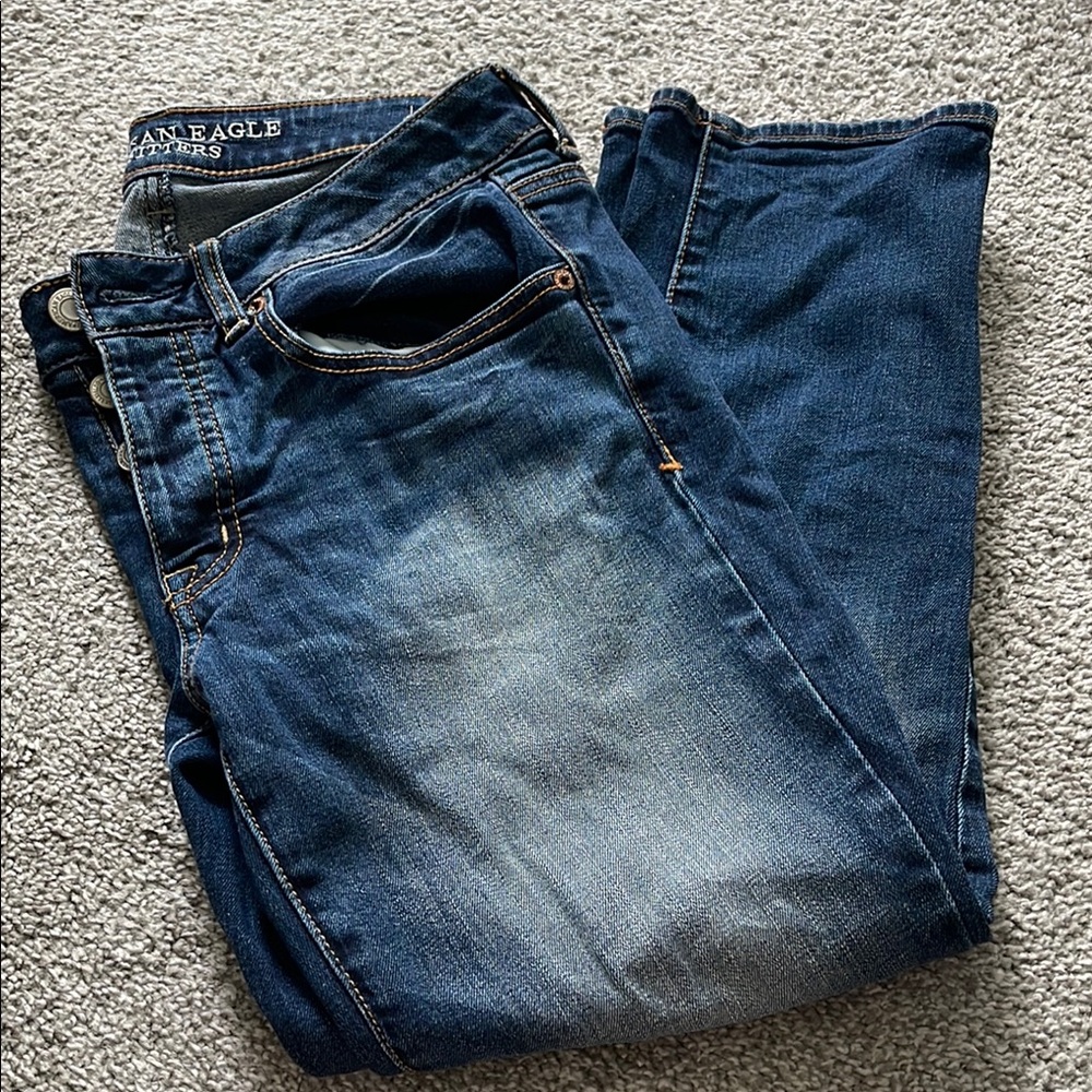 American Eagle Outfitters Blue Boy Crop Jeans